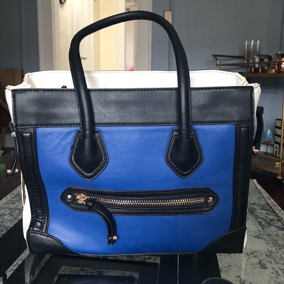 aldo bag blue and white